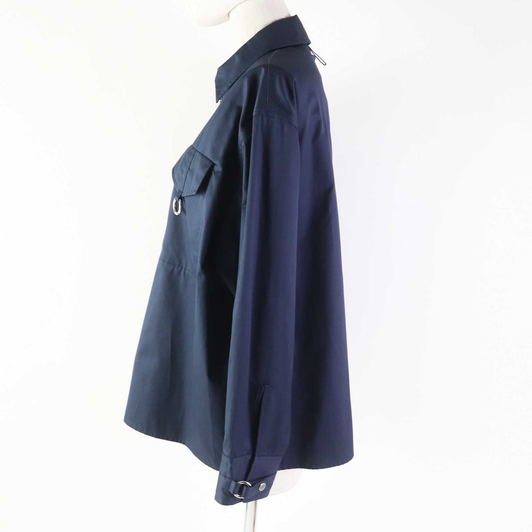 HERMES 3E0616DX Outer material: 100% cotton Navy Women 36 Used Authentic