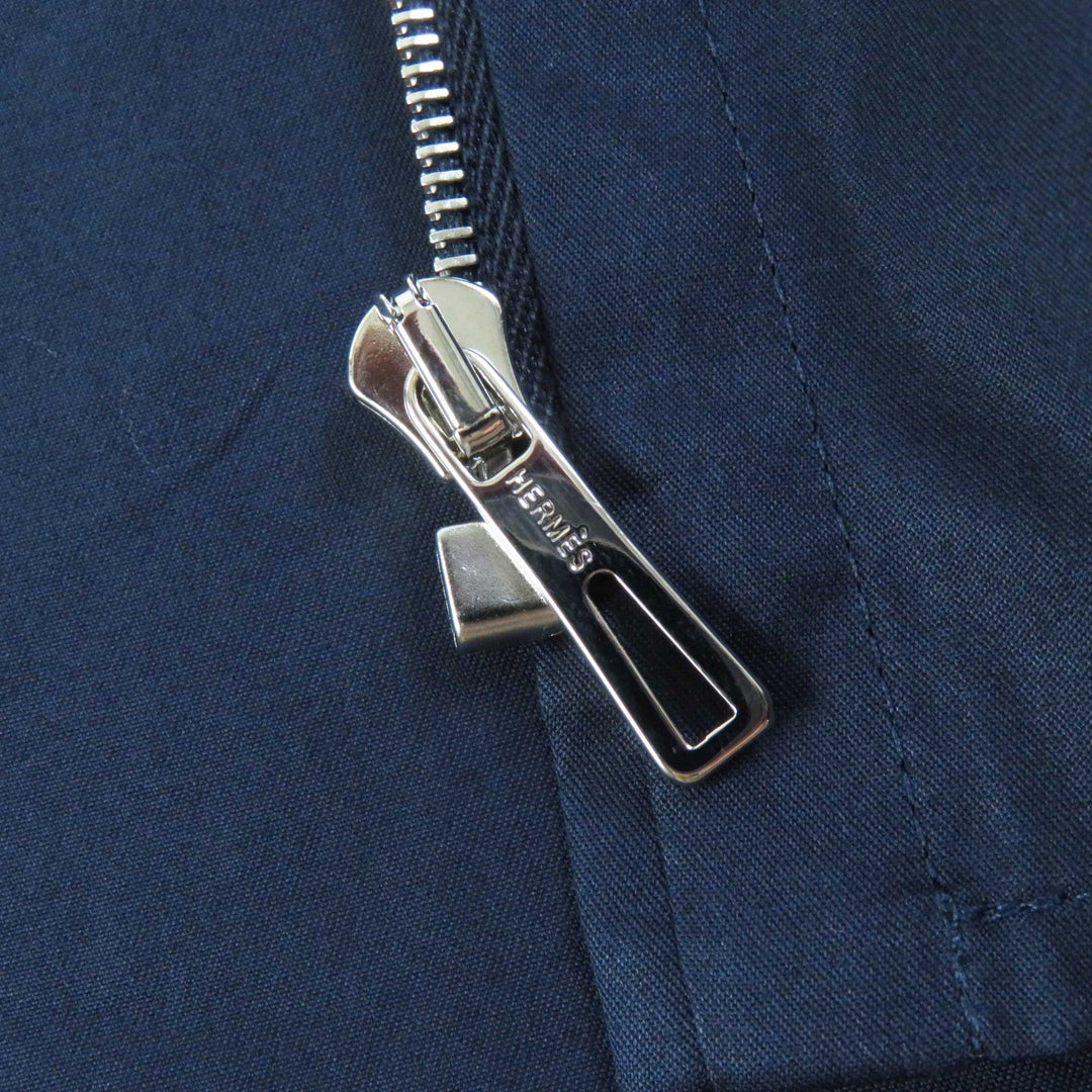 HERMES 3E0616DX Outer material: 100% cotton Navy Women 36 Used Authentic