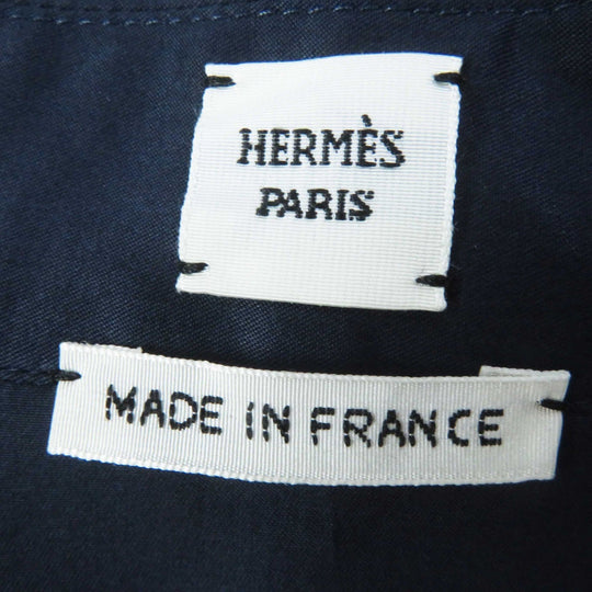 HERMES 3E0616DX Outer material: 100% cotton Navy Women 36 Used Authentic