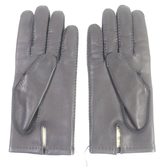 HERMES gloves Main: Lamb leather, Lining: 100% silk Dark brown mens 8 Used Authentic