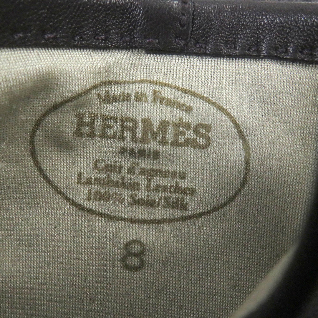 HERMES gloves Main: Lamb leather, Lining: 100% silk Dark brown mens 8 Used Authentic