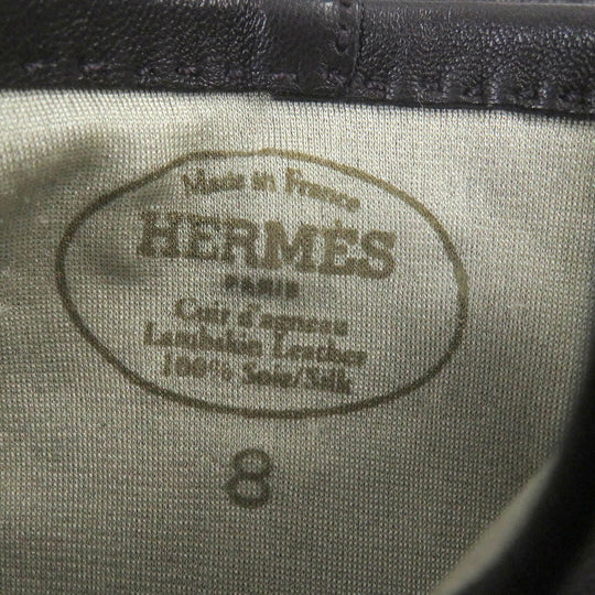 HERMES gloves Main: Lamb leather, Lining: 100% silk Dark brown mens 8 Used Authentic