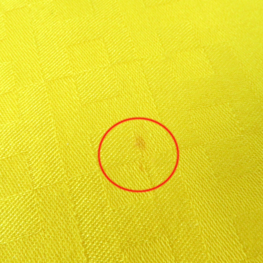 HERMES shawl Main: 70% cashmere, Main: 30% silk yellow mens Used Authentic