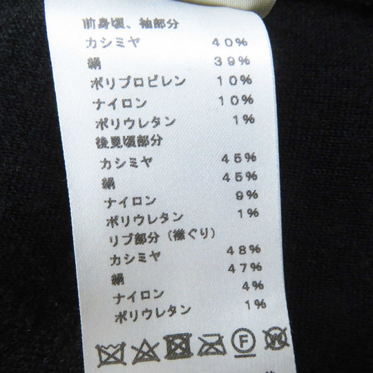 HERMES one piece 2E2505D3 cashmere black Women 38 Used Authentic