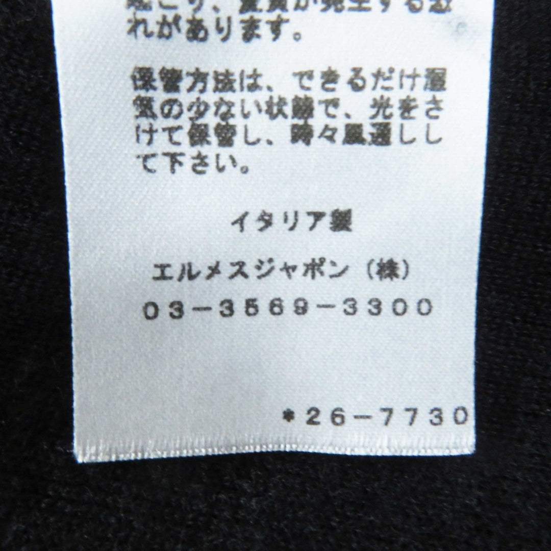 HERMES one piece 2E2505D3 cashmere black Women 38 Used Authentic