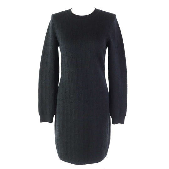 HERMES one piece 2E2505D3 cashmere black Women 38 Used Authentic