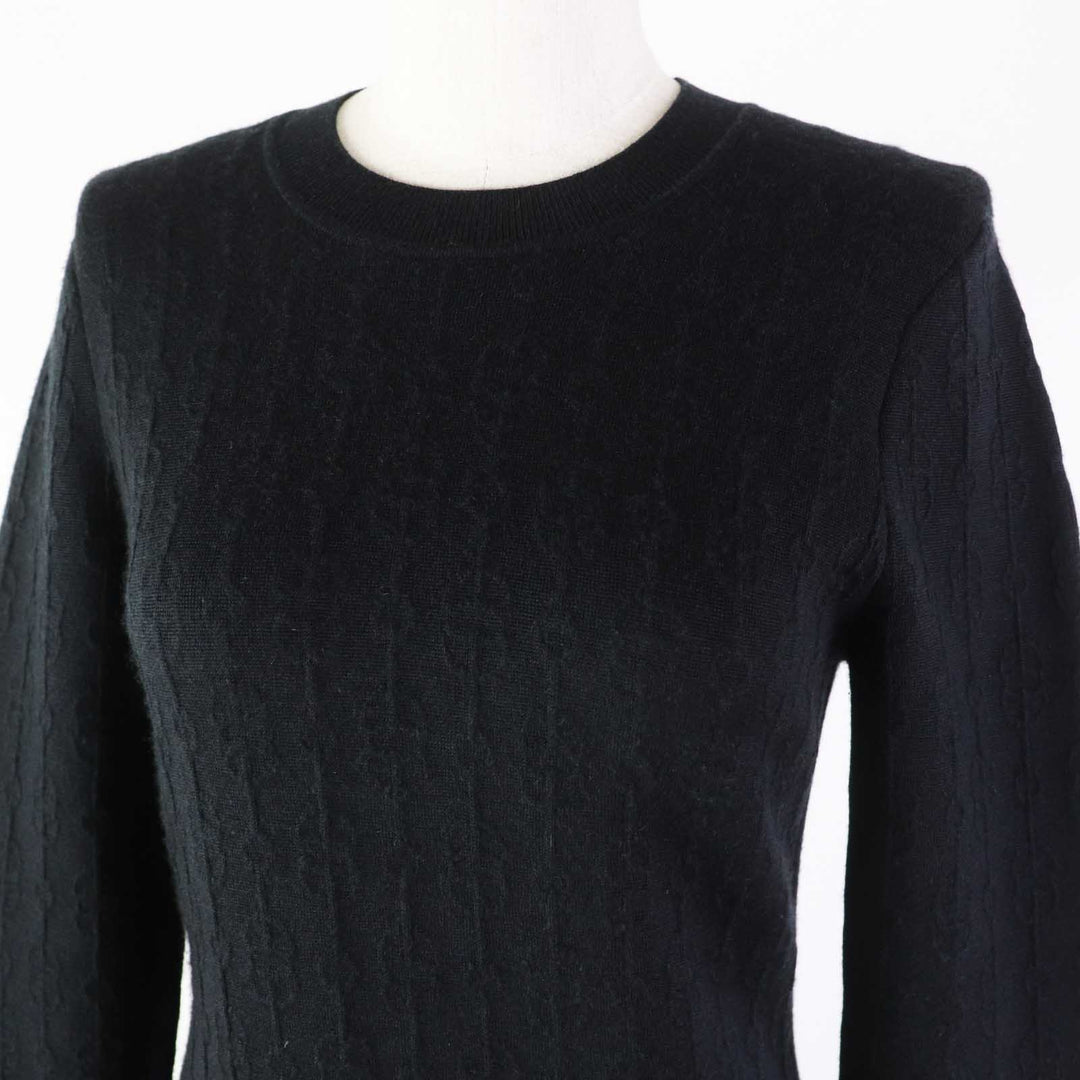 HERMES one piece 2E2505D3 cashmere black Women 38 Used Authentic