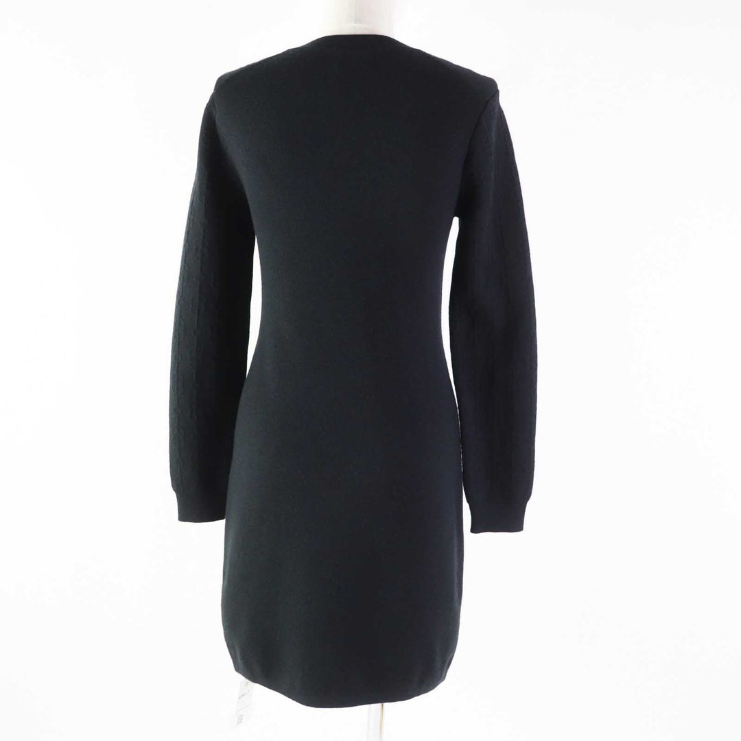 HERMES one piece 2E2505D3 cashmere black Women 38 Used Authentic
