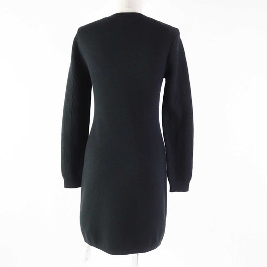 HERMES one piece 2E2505D3 cashmere black Women 38 Used Authentic