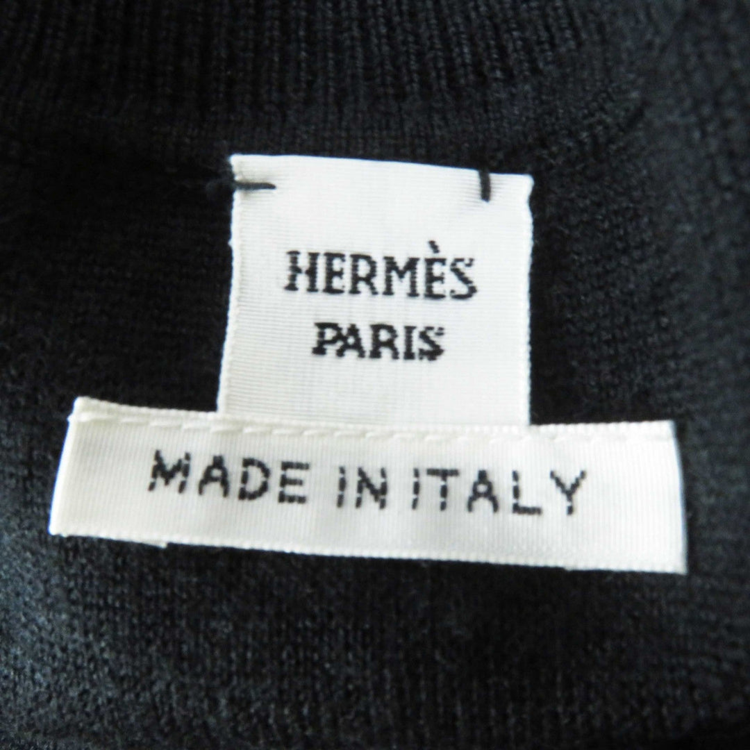 HERMES one piece 2E2505D3 cashmere black Women 38 Used Authentic