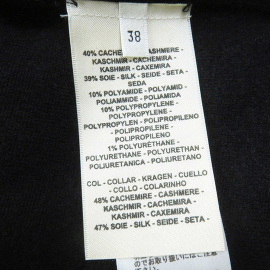 HERMES one piece 2E2505D3 cashmere black Women 38 Used Authentic