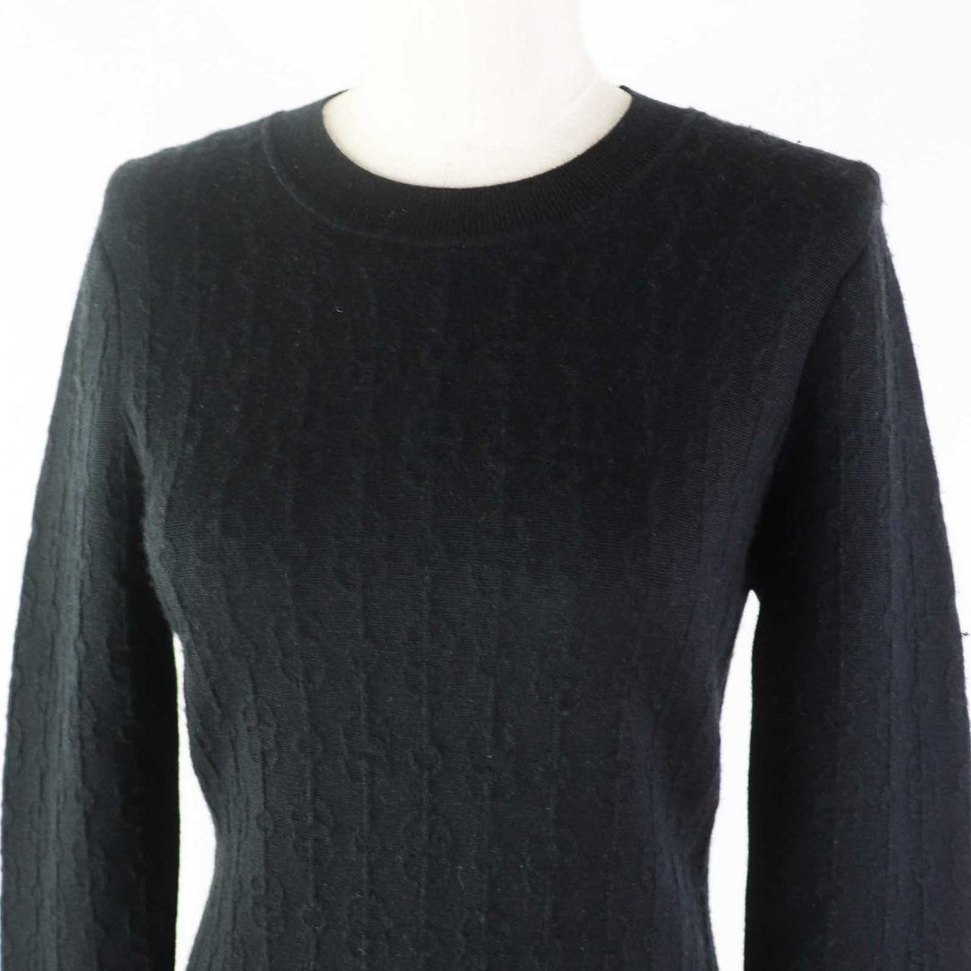 HERMES one piece 2E2505D3 cashmere black Women 38 Used Authentic