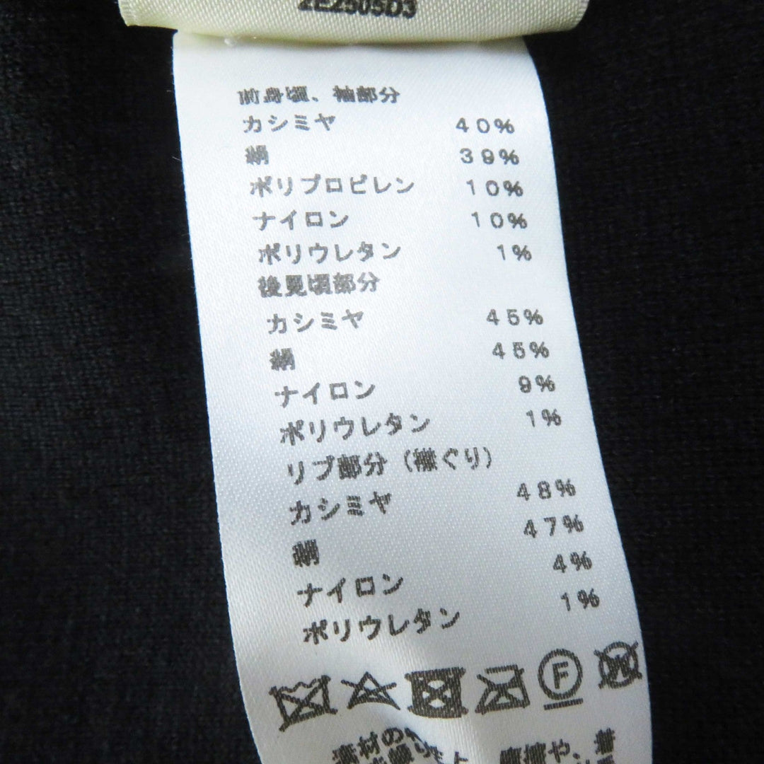 HERMES one piece 2E2505D3 cashmere black Women 38 Used Authentic