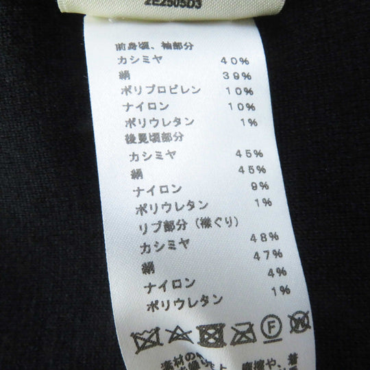 HERMES one piece 2E2505D3 cashmere black Women 38 Used Authentic