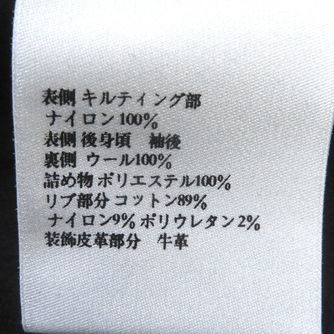 Berluti Blouson Outer: 100% polyamide (nylon), Lining: 100% wool, Filling: 100% polyester, Rib: 89% cotton, 9% nylon, 2% polyurethane, Leather: Cowhide Navy black mens 50 Used Authentic