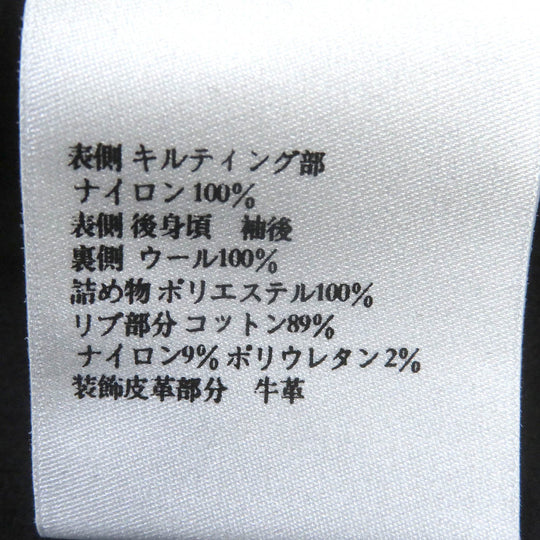 Berluti Blouson Outer: 100% polyamide (nylon), Lining: 100% wool, Filling: 100% polyester, Rib: 89% cotton, 9% nylon, 2% polyurethane, Leather: Cowhide Navy black mens 50 Used Authentic