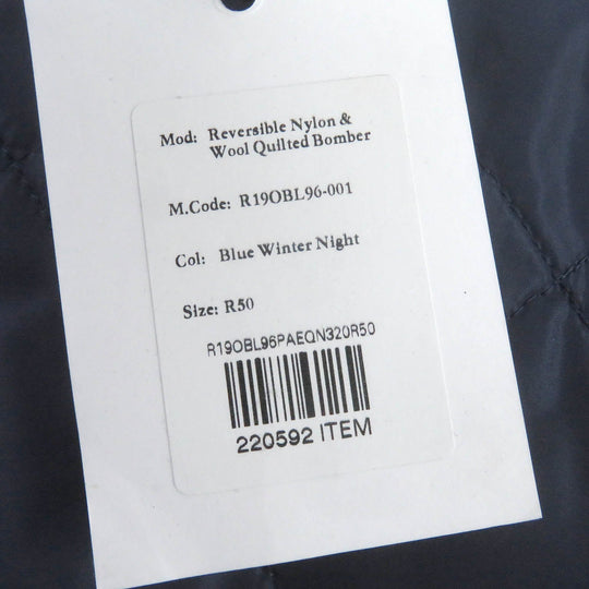 Berluti Blouson Outer: 100% polyamide (nylon), Lining: 100% wool, Filling: 100% polyester, Rib: 89% cotton, 9% nylon, 2% polyurethane, Leather: Cowhide Navy black mens 50 Used Authentic