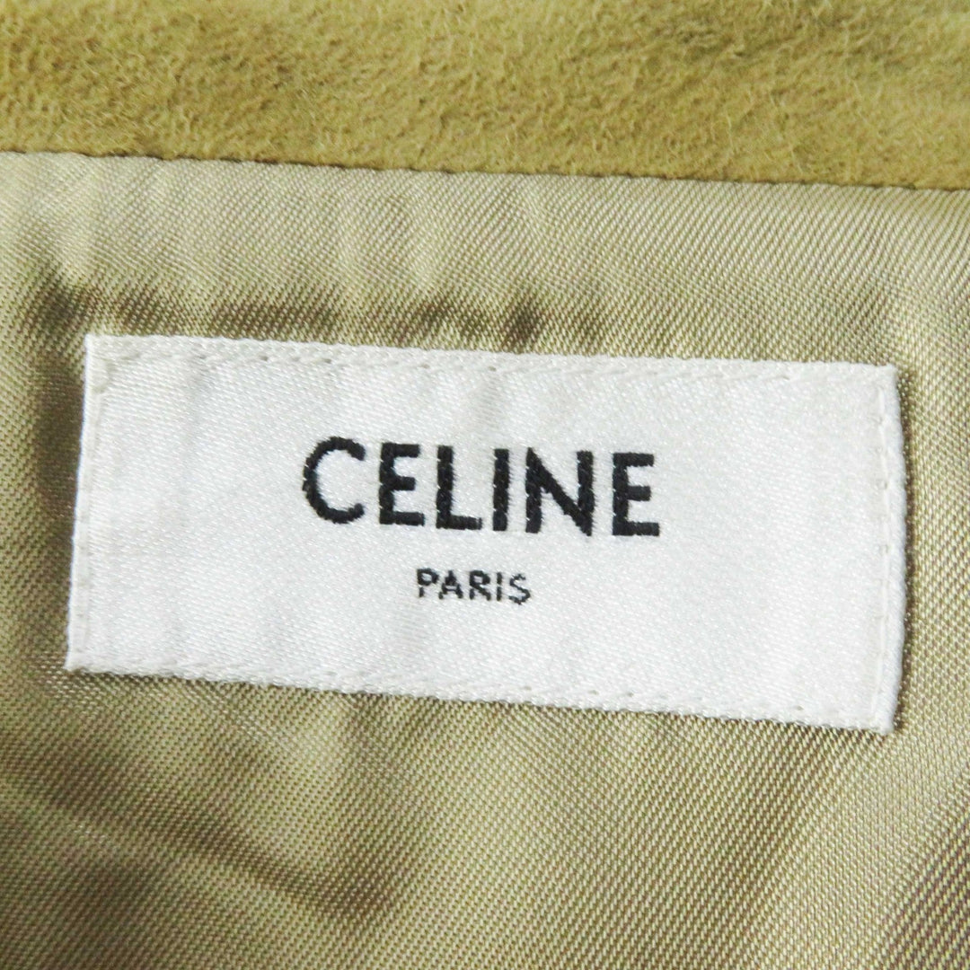 CELINE coat 2L075657E Outer: goatskin, Lining: 54% cupra, Lining: 46% rayon beige Women 34 Used Authentic