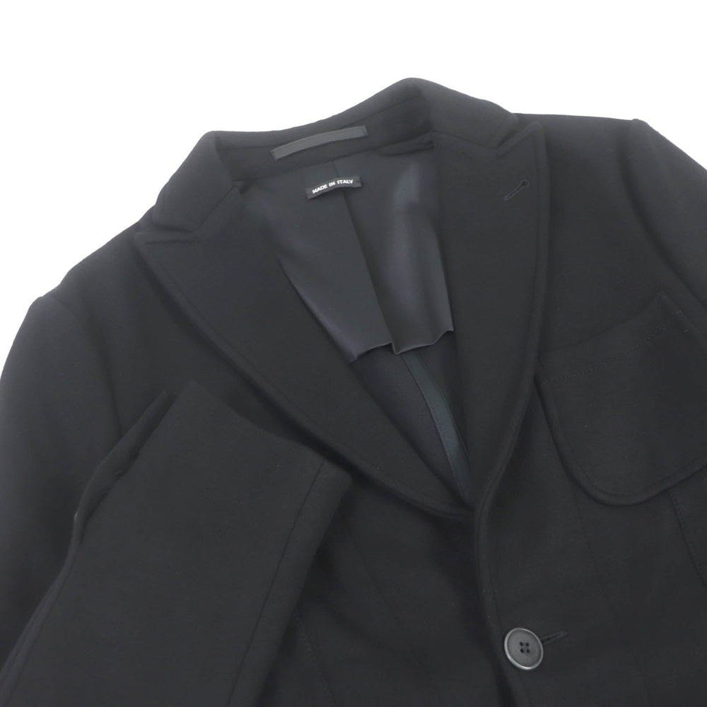 GIORGIO ARMANI blazer Outer material: 52% polyamide (nylon), Outer material: 48% rayon, Lining: 100% polyester black mens 46 Used Authentic
