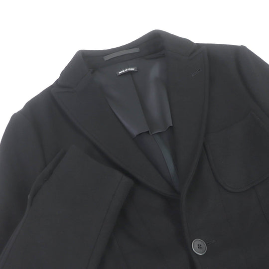 GIORGIO ARMANI blazer Outer material: 52% polyamide (nylon), Outer material: 48% rayon, Lining: 100% polyester black mens 46 Used Authentic