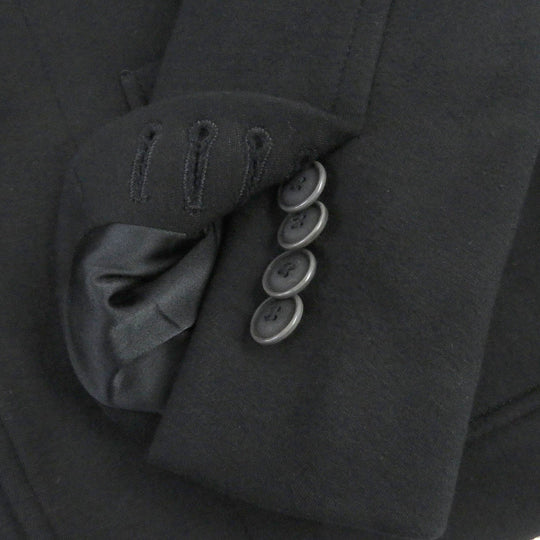 GIORGIO ARMANI blazer Outer material: 52% polyamide (nylon), Outer material: 48% rayon, Lining: 100% polyester black mens 46 Used Authentic