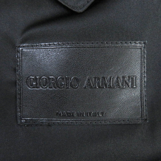 GIORGIO ARMANI blazer Outer material: 52% polyamide (nylon), Outer material: 48% rayon, Lining: 100% polyester black mens 46 Used Authentic