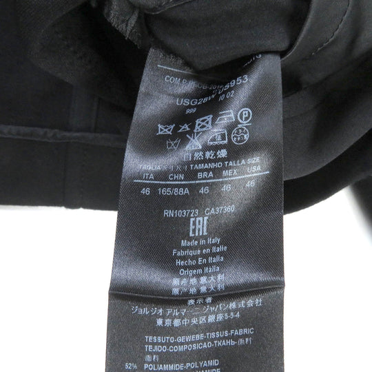 GIORGIO ARMANI blazer Outer material: 52% polyamide (nylon), Outer material: 48% rayon, Lining: 100% polyester black mens 46 Used Authentic