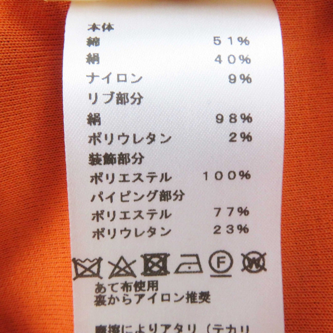 HERMES tops 3E4610DG cotton Camel Women 36 Used Authentic