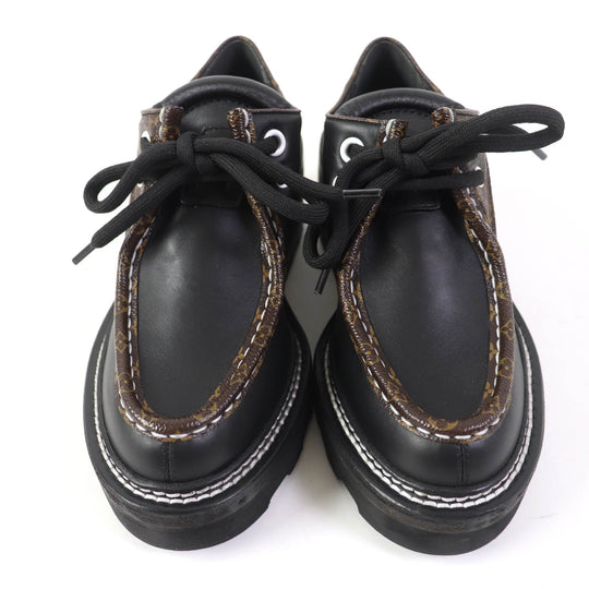 LOUIS VUITTON Leather shoes Main: Leather black LV Bobur Line Women 35 1/2 Used Authentic