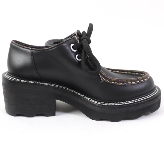 LOUIS VUITTON Leather shoes Main: Leather black LV Bobur Line Women 35 1/2 Used Authentic