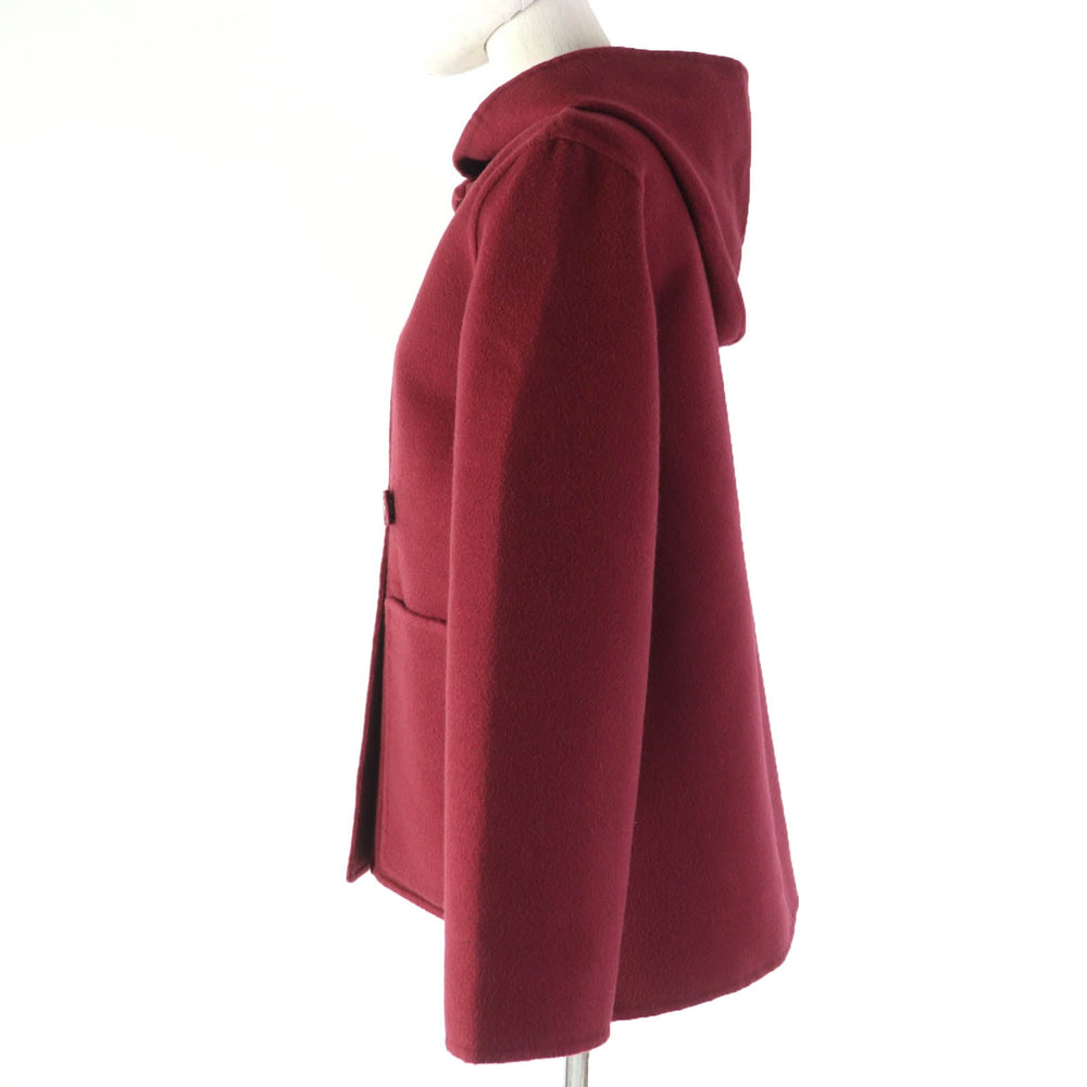 HERMES coat Main: 100% cashmere Bordeaux Women 34 Used Authentic