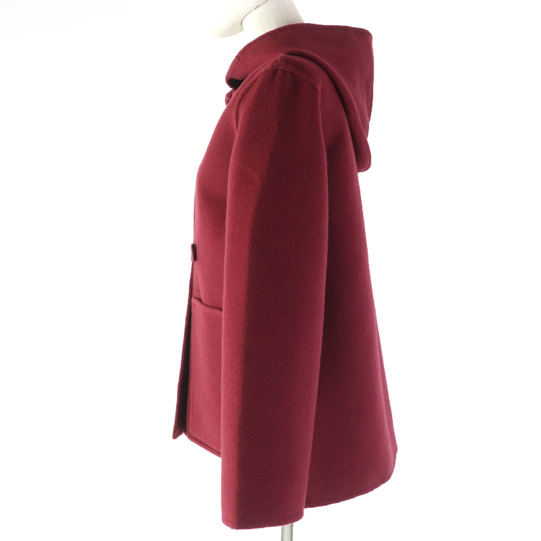 HERMES coat Main: 100% cashmere Bordeaux Women 34 Used Authentic