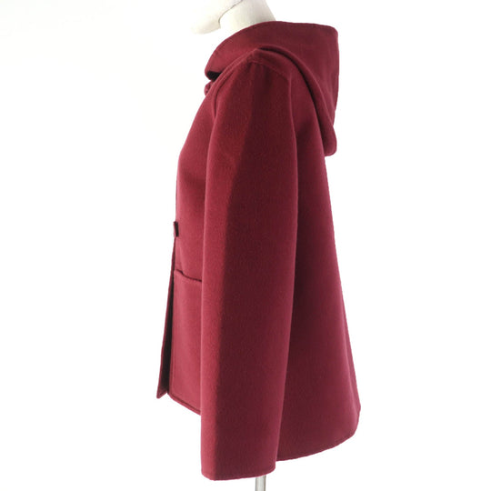 HERMES coat Main: 100% cashmere Bordeaux Women 34 Used Authentic
