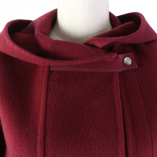 HERMES coat Main: 100% cashmere Bordeaux Women 34 Used Authentic
