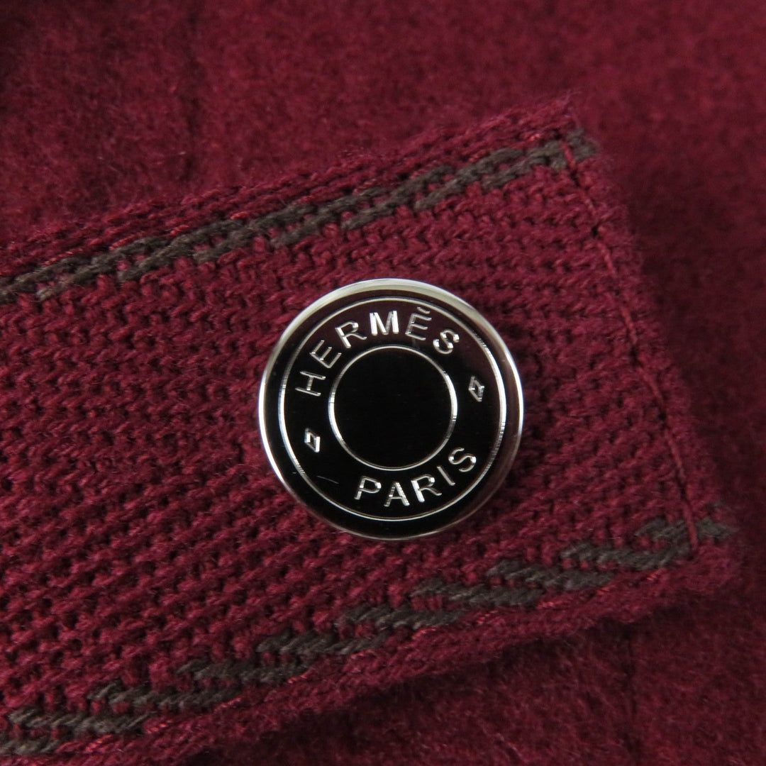 HERMES coat Main: 100% cashmere Bordeaux Women 34 Used Authentic