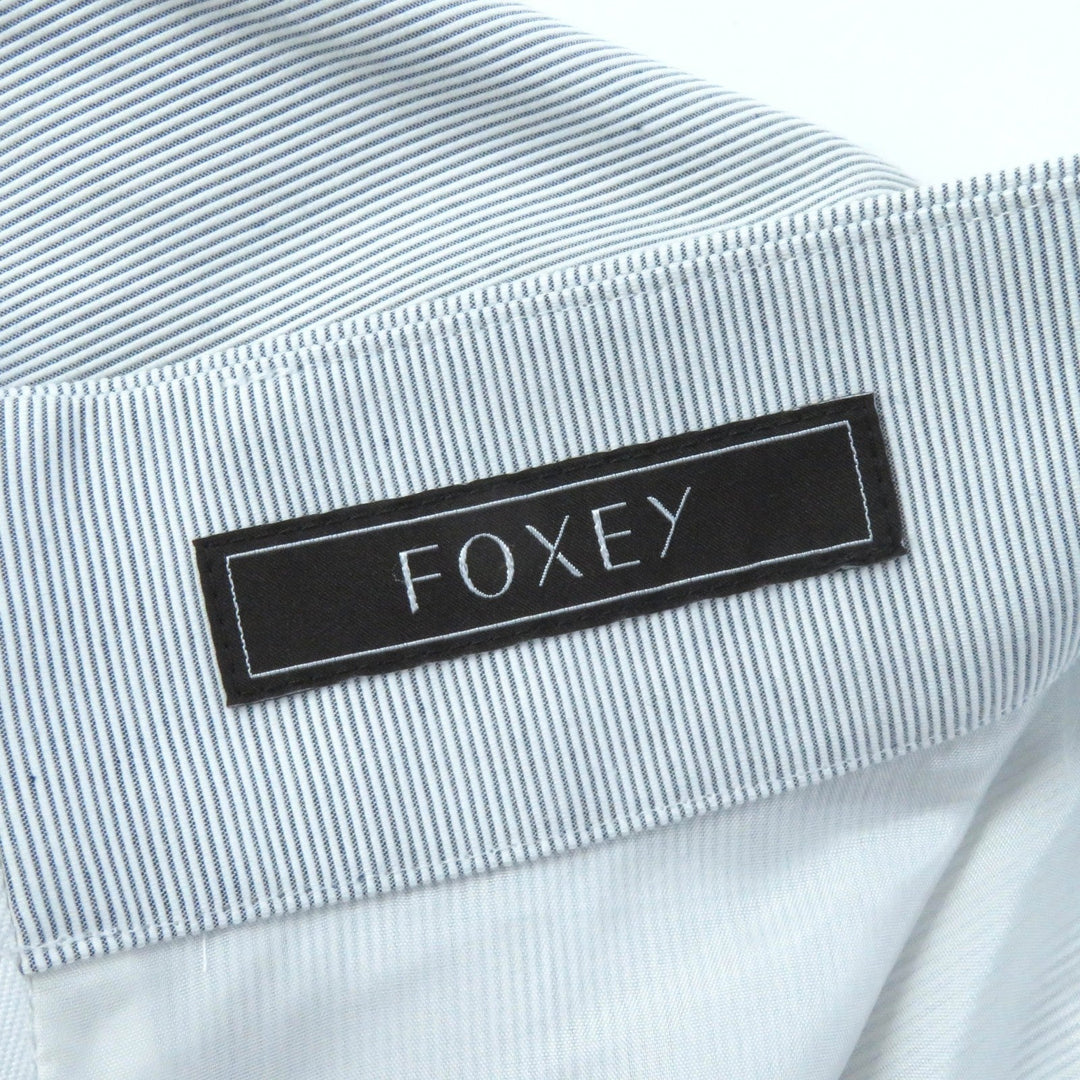 FOXEY flare skirt 43453 Outer: 100% cotton, Lining: 100% cupra, Part: 100% rayon, Part: 100% cotton Light gray JURA Women 38 Used Authentic