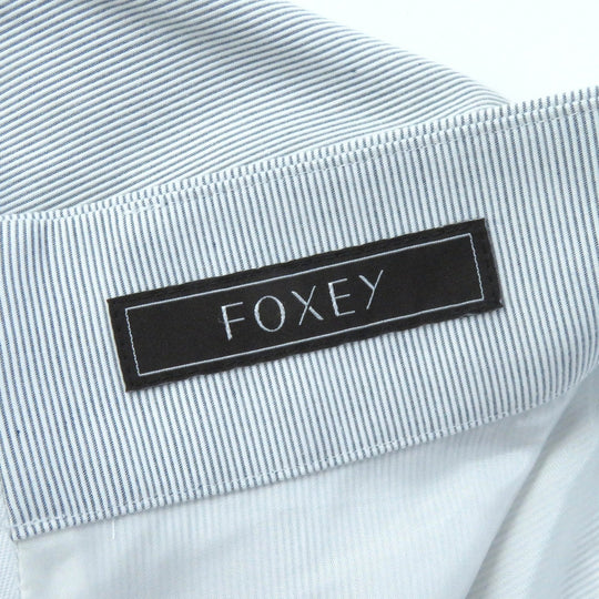 FOXEY flare skirt 43453 Outer: 100% cotton, Lining: 100% cupra, Part: 100% rayon, Part: 100% cotton Light gray JURA Women 38 Used Authentic