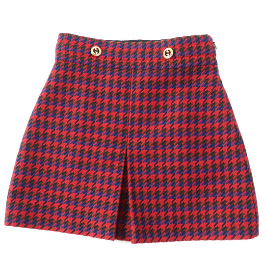 GUCCI skirt 643737 Outer: 88% wool, Outer: 12% nylon, Lining: 100% rayon Multi Women 40 Used Authentic