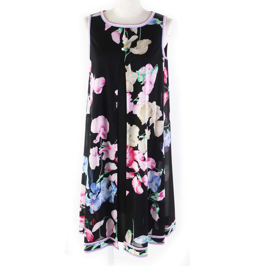 LEONARD FASHION one piece 0170324 Outer: 65% acetate, Outer: 35% polyester, Lining: 65% acetate, Lining: 35% polyester black multi Women 34 Used Authentic