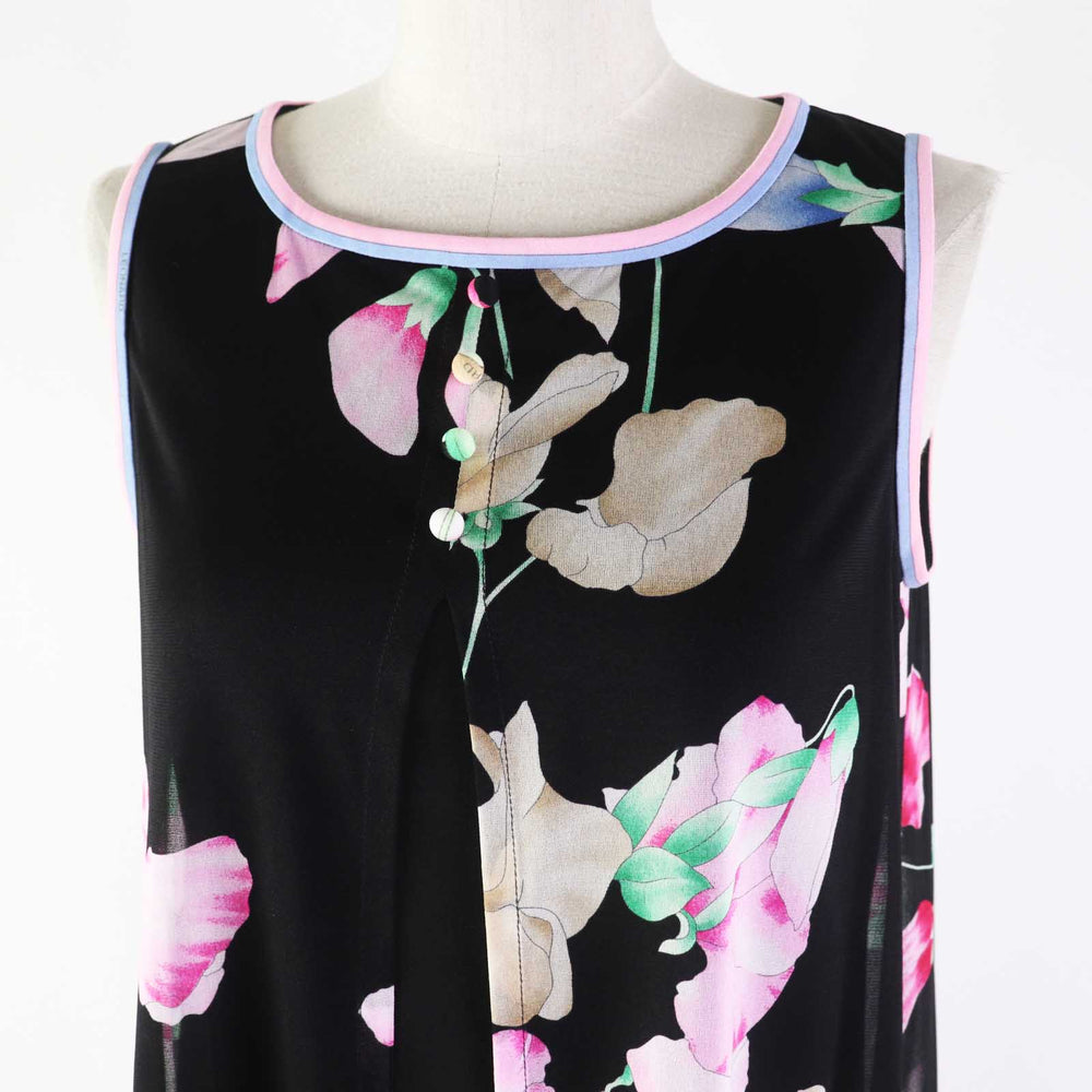 LEONARD FASHION one piece 0170324 Outer: 65% acetate, Outer: 35% polyester, Lining: 65% acetate, Lining: 35% polyester black multi Women 34 Used Authentic