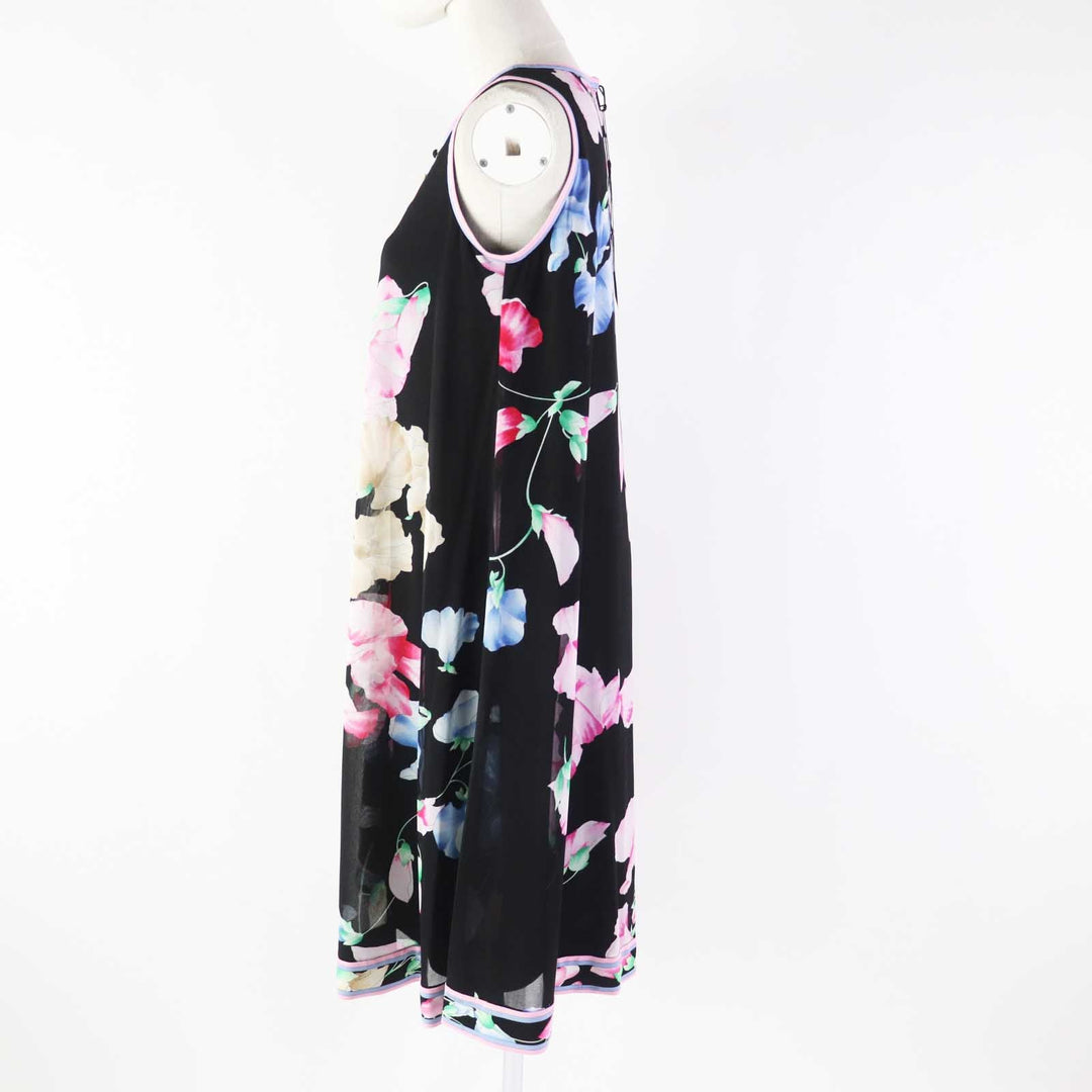 LEONARD FASHION one piece 0170324 Outer: 65% acetate, Outer: 35% polyester, Lining: 65% acetate, Lining: 35% polyester black multi Women 34 Used Authentic