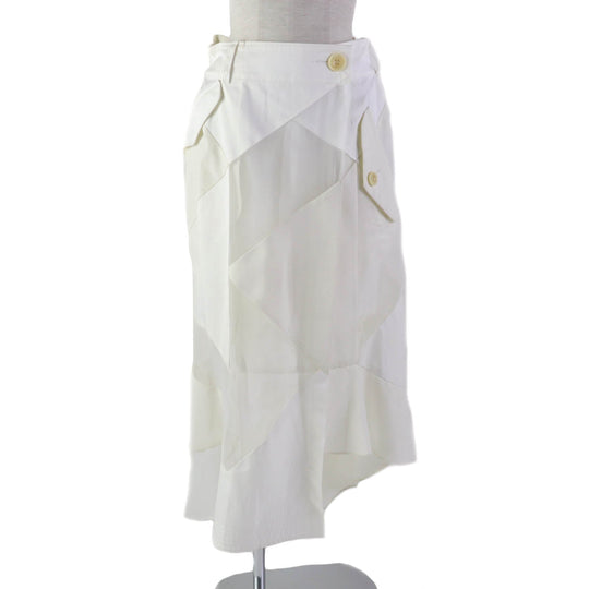 Sacai Wrap skirt 21-05418 cotton white Hank Willis Thomas Solid Mix Skirt 2