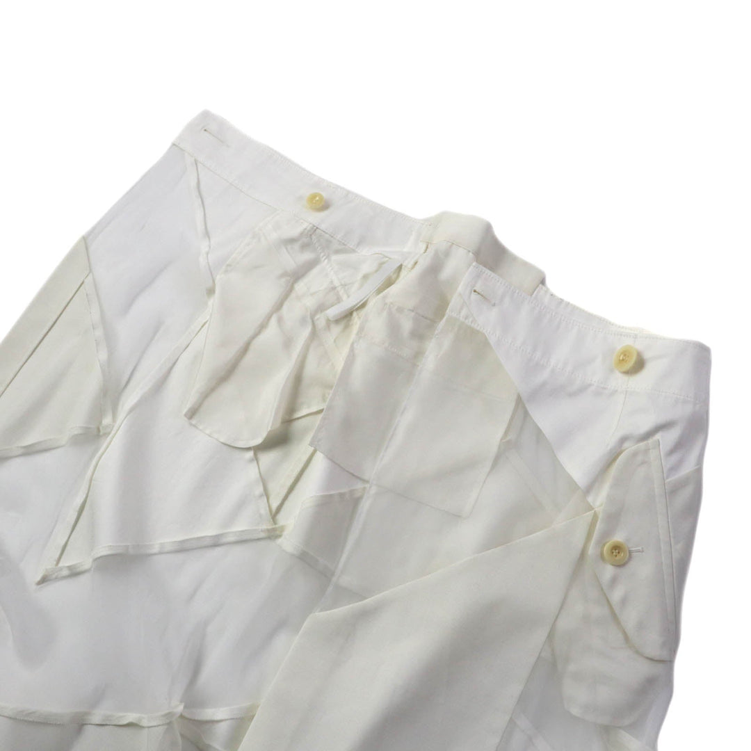 Sacai Wrap skirt 21-05418 cotton white Hank Willis Thomas Solid Mix Skirt 2