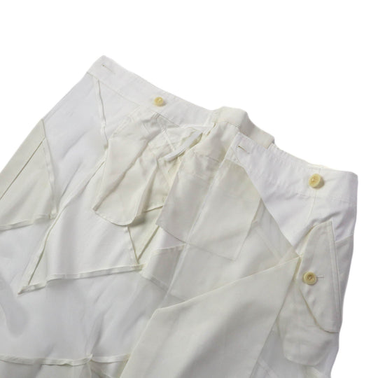 Sacai Wrap skirt 21-05418 cotton white Hank Willis Thomas Solid Mix Skirt 2