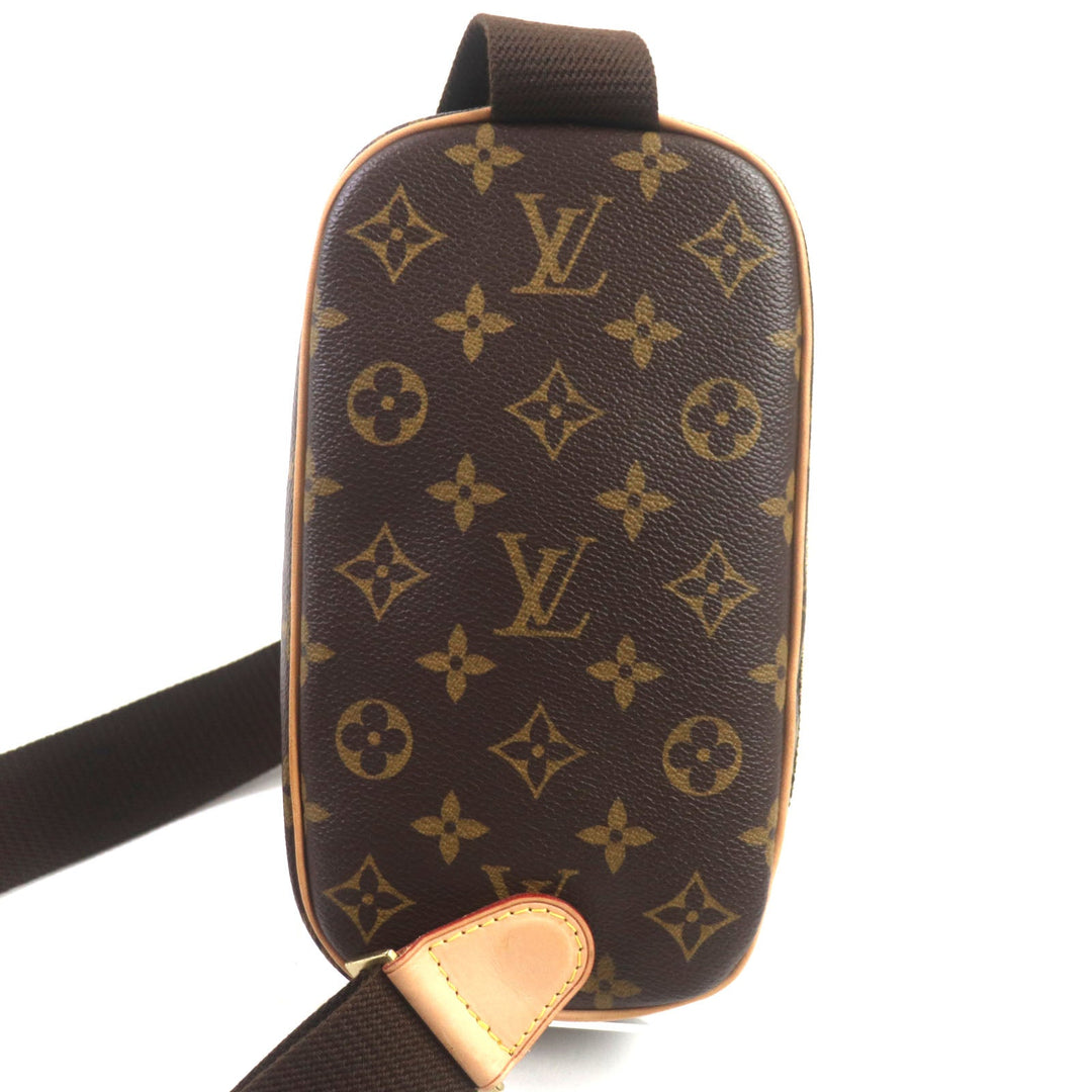 LOUIS VUITTON Sling bag M51870 Monogram canvas Brown Monogram Pochette Gange mens Used Authentic