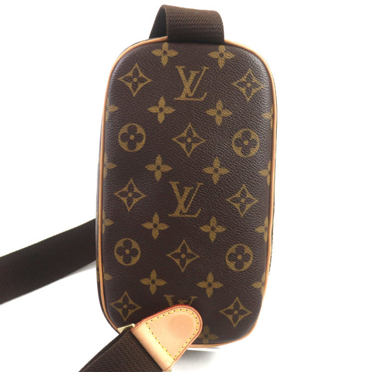 LOUIS VUITTON Sling bag M51870 Monogram canvas Brown Monogram Pochette Gange mens Used Authentic
