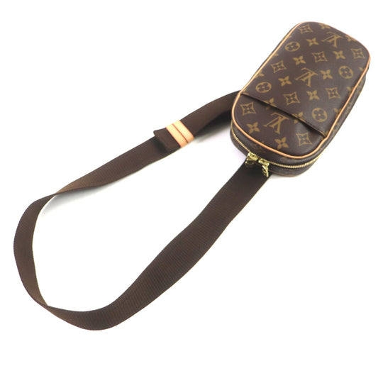 LOUIS VUITTON Sling bag M51870 Monogram canvas Brown Monogram Pochette Gange mens Used Authentic