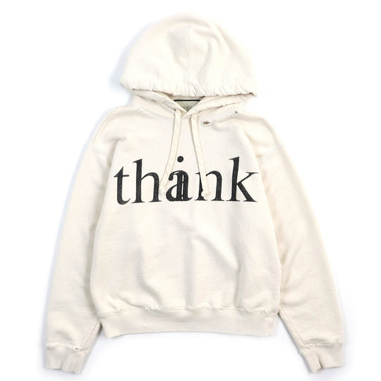 GUCCI Hoodie 634674 Main: 100% cotton off white think thank print mens XS Used Authentic