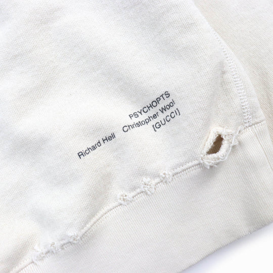 GUCCI Hoodie 634674 Main: 100% cotton off white think thank print mens XS Used Authentic