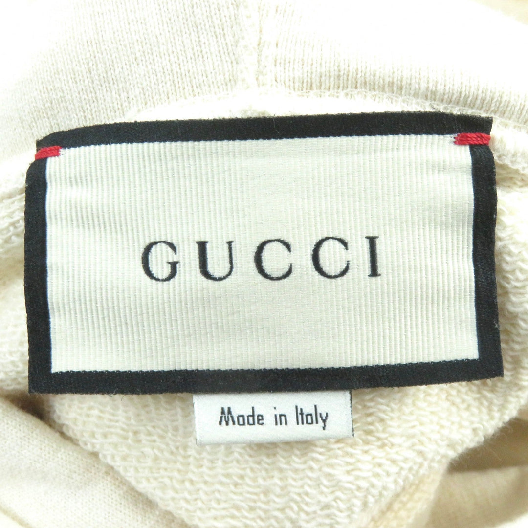 GUCCI Hoodie 634674 Main: 100% cotton off white think thank print mens XS Used Authentic